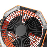Camping Fan with Light Portable Collapsible 8000 MAh USB Rechargeable Battery Powered Tent Fan for Picnic Barbecue Fishing Travel