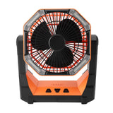 Camping Fan with Light Portable Collapsible 8000 MAh USB Rechargeable Battery Powered Tent Fan for Picnic Barbecue Fishing Travel