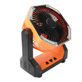 Camping Fan with Light Portable Collapsible 8000 MAh USB Rechargeable Battery Powered Tent Fan for Picnic Barbecue Fishing Travel