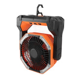 Camping Fan with Light Portable Collapsible 8000 MAh USB Rechargeable Battery Powered Tent Fan for Picnic Barbecue Fishing Travel