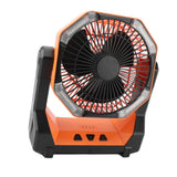 Camping Fan with Light Portable Collapsible 8000 MAh USB Rechargeable Battery Powered Tent Fan for Picnic Barbecue Fishing Travel