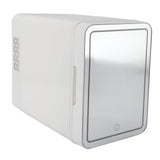 6L Skincare Fridge Dual Use Small Refrigerator with Mirror and LED Touch Light for Bedroom Beauty Makeup Skin Care Beverage Cosmetics EU Plug 220V In Australia - Darrahopens