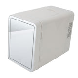 6L Skincare Fridge Dual Use Small Refrigerator with Mirror and LED Touch Light for Bedroom Beauty Makeup Skin Care Beverage Cosmetics EU Plug 220V