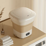 9L Foldable Washing Machine Multifunction Compact Mini Washing Machine Portable Washer Dryer for Baby Clothes Underwear US Plug