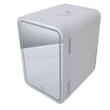Mini Car Fridge Portable Multifunctional Rapid Cooling 8L Beauty Makeup Skincare Refrigerator with Light Mirror for Office Dormitory US Plug 110V