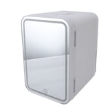 Mini Car Fridge Portable Multifunctional Rapid Cooling 8L Beauty Makeup Skincare Refrigerator with Light Mirror for Office Dormitory US Plug 110V
