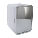 Mini Car Fridge Portable Multifunctional Rapid Cooling 8L Beauty Makeup Skincare Refrigerator with Light Mirror for Office Dormitory US Plug 110V