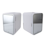 Mini Car Fridge Portable Multifunctional Rapid Cooling 8L Beauty Makeup Skincare Refrigerator with Light Mirror for Office Dormitory EU Plug 220V In Australia - Darrahopens