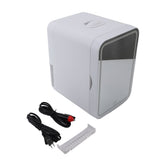 Mini Car Fridge Portable Multifunctional Rapid Cooling 8L Beauty Makeup Skincare Refrigerator with Light Mirror for Office Dormitory EU Plug 220V In Australia - Darrahopens