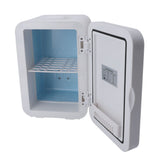 Mini Car Fridge Portable Multifunctional Rapid Cooling 8L Beauty Makeup Skincare Refrigerator with Light Mirror for Office Dormitory EU Plug 220V