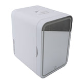 Mini Car Fridge Portable Multifunctional Rapid Cooling 8L Beauty Makeup Skincare Refrigerator with Light Mirror for Office Dormitory EU Plug 220V