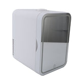 Mini Car Fridge Portable Multifunctional Rapid Cooling 8L Beauty Makeup Skincare Refrigerator with Light Mirror for Office Dormitory EU Plug 220V