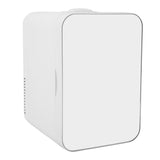 Mini Fridge 8L Glass Semiconductor Electric Cooler and Warmer Quiet Portable Car Refrigerator with Mirror for Makeup Skincare and Food US Plug 110V