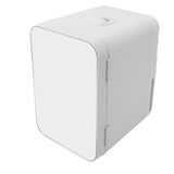 Mini Fridge 8L Glass Semiconductor Electric Cooler and Warmer Quiet Portable Car Refrigerator with Mirror for Makeup Skincare and Food US Plug 110V