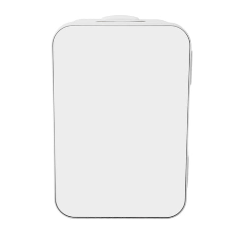 Mini Fridge 8L Glass Semiconductor Electric Cooler and Warmer Quiet Portable Car Refrigerator with Mirror for Makeup Skincare and Food EU Plug 220V