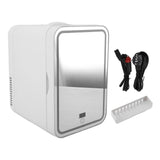 Portable Mirrored Beauty Fridge With Lighting 8L Mini Fridge Skin Care Makeup Storage with Mirror Light Cooler Warmer Refrigerator For Home Car EU Plug 220V