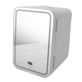 Portable Mirrored Beauty Fridge With Lighting 8L Mini Fridge Skin Care Makeup Storage with Mirror Light Cooler Warmer Refrigerator For Home Car EU Plug 220V