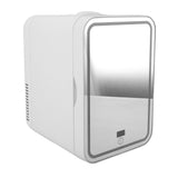 Portable Mirrored Beauty Fridge With Lighting 8L Mini Fridge Skin Care Makeup Storage with Mirror Light Cooler Warmer Refrigerator For Home Car EU Plug 220V