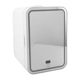 Portable Mirrored Beauty Fridge With Lighting 8L Mini Fridge Skin Care Makeup Storage with Mirror Light Cooler Warmer Refrigerator For Home Car EU Plug 220V