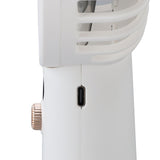 Portable Handheld Fan 100 Speeds Adjustable Powerful Wind USB Rechargeable Mini Desk Personal Fan for Home Camping Office Outdoor Sports White