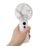 Portable Handheld Fan 100 Speeds Adjustable Powerful Wind USB Rechargeable Mini Desk Personal Fan for Home Camping Office Outdoor Sports White