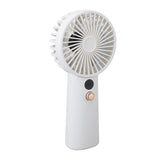 Portable Handheld Fan 100 Speeds Adjustable Powerful Wind USB Rechargeable Mini Desk Personal Fan for Home Camping Office Outdoor Sports White