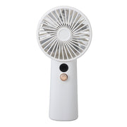 Portable Handheld Fan 100 Speeds Adjustable Powerful Wind USB Rechargeable Mini Desk Personal Fan for Home Camping Office Outdoor Sports White