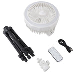 Tripod Fan Light with Tripod Folding 120° Oscillating Fan 4 Adjustable Wind Speeds 3 Adjustable Brightness Levels Remote Control 10000mAh In Australia - Darrahopens