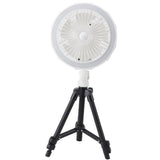 Tripod Fan Light with Tripod Folding 120° Oscillating Fan 4 Adjustable Wind Speeds 3 Adjustable Brightness Levels Remote Control 10000mAh