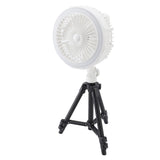 Tripod Fan Light with Tripod Folding 120° Oscillating Fan 4 Adjustable Wind Speeds 3 Adjustable Brightness Levels Remote Control 10000mAh