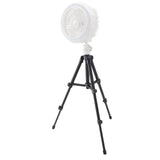 Tripod Fan Light with Tripod Folding 120° Oscillating Fan 4 Adjustable Wind Speeds 3 Adjustable Brightness Levels Remote Control 10000mAh
