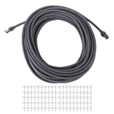 Replacement Cable for Starlink Gen3 V3 IP68 Waterproof 1200Mbps High Speed Space Saving Rectangular Satellite Extension Cable with Cable Clips 100ft/30.5m
