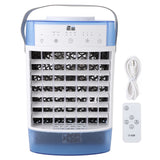 Desktop Air Conditioner Fan Remote Control Quiet Cooling Misting Fan for Office Dormitory Blue