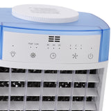 Desktop Air Conditioner Fan Remote Control Quiet Cooling Misting Fan for Office Dormitory Blue