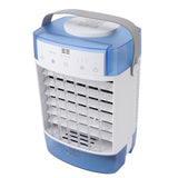 Desktop Air Conditioner Fan Remote Control Quiet Cooling Misting Fan for Office Dormitory Blue