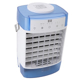 Desktop Air Conditioner Fan Remote Control Quiet Cooling Misting Fan for Office Dormitory Blue