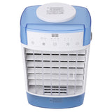 Desktop Air Conditioner Fan Remote Control Quiet Cooling Misting Fan for Office Dormitory Blue