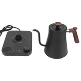 Electric Gooseneck Kettle 1200W 304 Stainless Steel Precise Temperature Control Teapot Pour Over Coffee Kettle with LCD Screen Timer for Home Black EU Plug 220V
