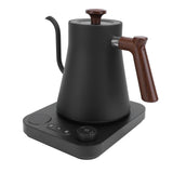 Electric Gooseneck Kettle 1200W 304 Stainless Steel Precise Temperature Control Teapot Pour Over Coffee Kettle with LCD Screen Timer for Home Black US Plug 110V In Australia - Darrahopens