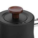 Electric Gooseneck Kettle 1200W 304 Stainless Steel Precise Temperature Control Teapot Pour Over Coffee Kettle with LCD Screen Timer for Home Black US Plug 110V