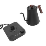 Electric Gooseneck Kettle 1200W 304 Stainless Steel Precise Temperature Control Teapot Pour Over Coffee Kettle with LCD Screen Timer for Home Black US Plug 110V