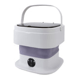 Portable Washing Machine Wash Dry Combo Powerful Foldable Washer for Baby Clothes Underwear Sock Purple