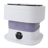 Portable Washing Machine Wash Dry Combo Powerful Foldable Washer for Baby Clothes Underwear Sock Purple