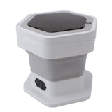 Portable Washing Machine 8L Capacity Multifunctional Foldable Mini Laundry Washer for Clothes Socks Underwear Gray