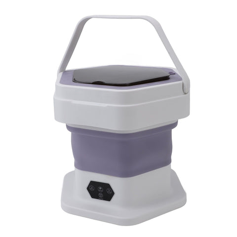 Portable Washing Machine 8L Capacity Multifunctional Foldable Mini Laundry Washer for Clothes Socks Underwear Purple In Australia - Darrahopens