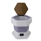 Portable Washing Machine 8L Capacity Multifunctional Foldable Mini Laundry Washer for Clothes Socks Underwear Purple In Australia - Darrahopens