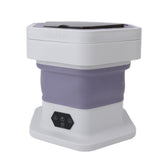 Portable Washing Machine 8L Capacity Multifunctional Foldable Mini Laundry Washer for Clothes Socks Underwear Purple