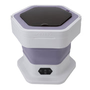 Portable Washing Machine 8L Capacity Multifunctional Foldable Mini Laundry Washer for Clothes Socks Underwear Purple