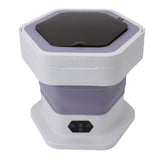 Portable Washing Machine 8L Capacity Multifunctional Foldable Mini Laundry Washer for Clothes Socks Underwear Purple