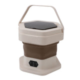 Portable Washing Machine 8L Capacity Multifunctional Foldable Mini Laundry Washer for Clothes Socks Underwear Khaki In Australia - Darrahopens